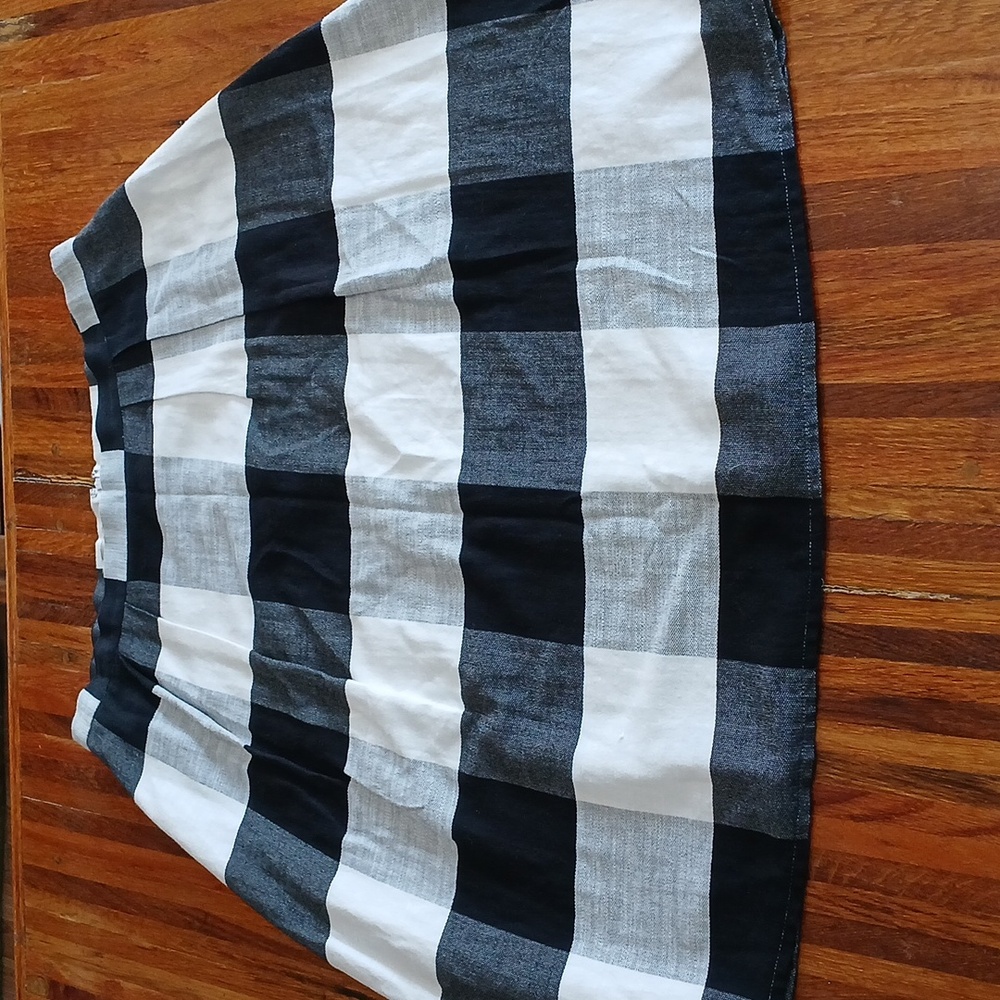 Cremieux Cotton Blend Plaid Skirt - 12